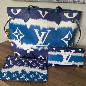 Blue Shoulder Bag Set